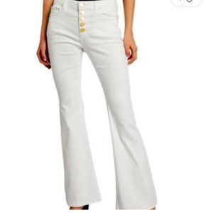 Micheal Kors Selma Flared White Jeans